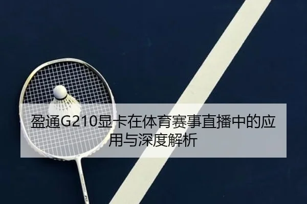 盈通G210显卡在体育赛事直播中的应用与深度解析